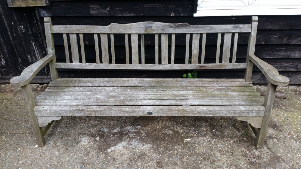 Late 19th Century Teak Garden Bench