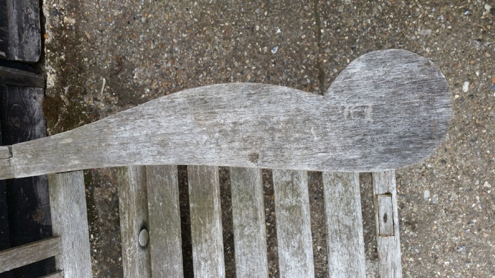 Late 19th Century Teak Garden Bench View IV