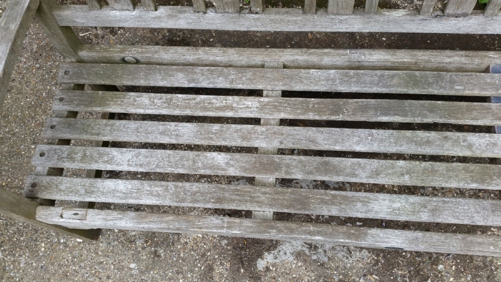 Late 19th Century Teak Garden Bench View VIII