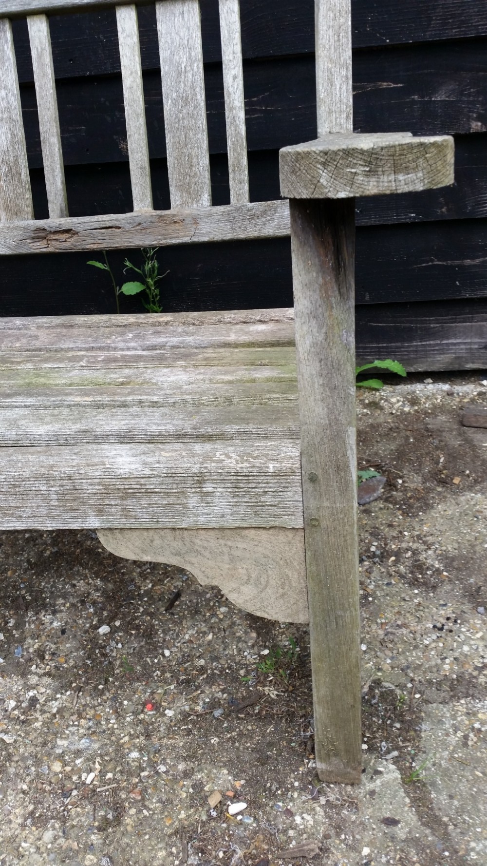 Late 19th Century Teak Garden Bench View IX