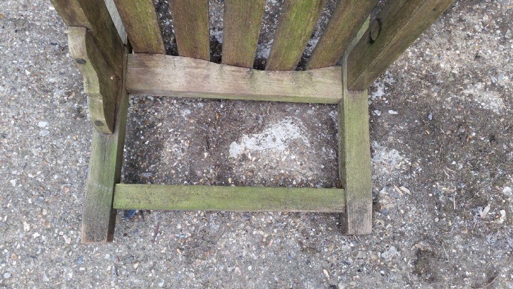 Late 19th Century Teak Garden Bench View XI