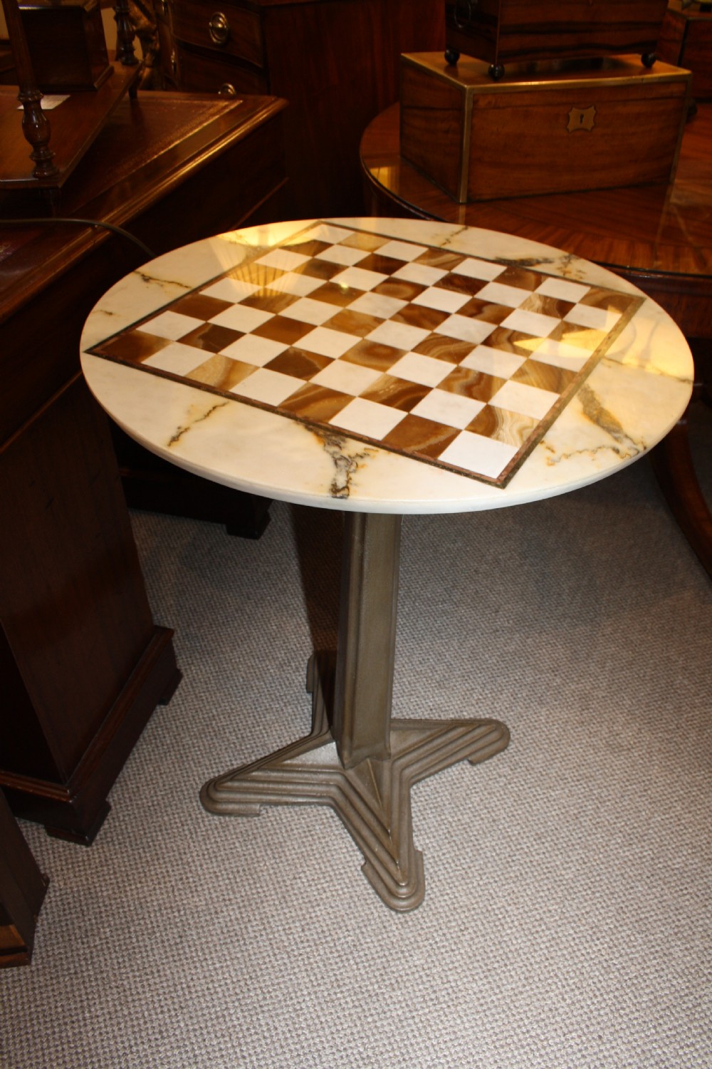 Art Deco Games Table, Chess Board
