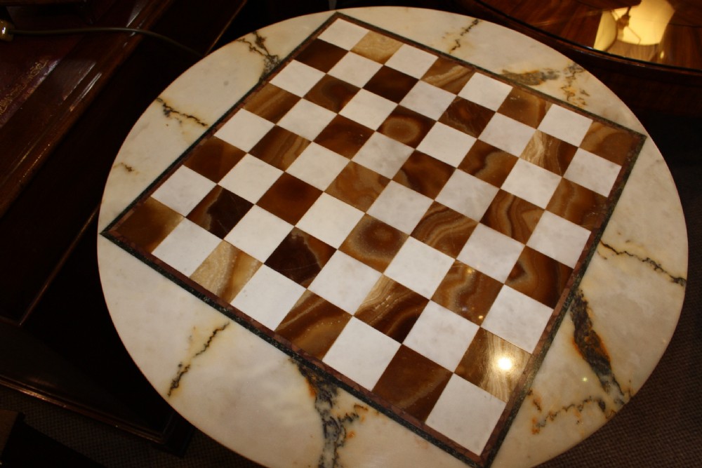 Art Deco Games Table, Chess Board View II