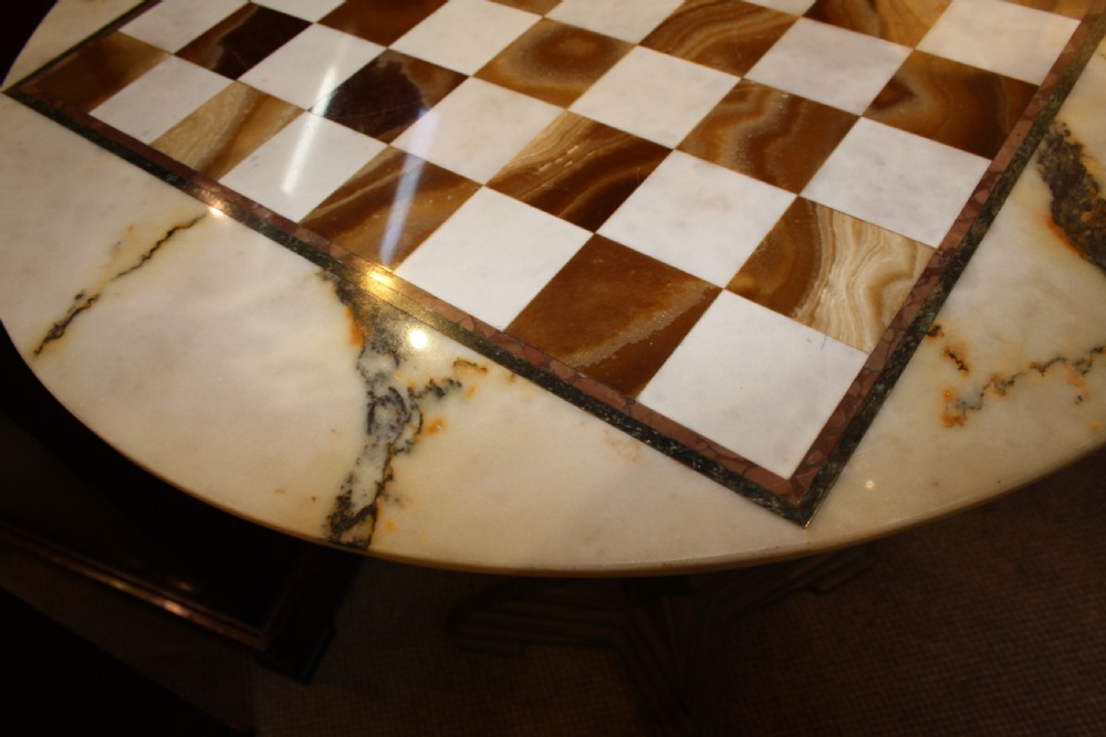 Art Deco Games Table, Chess Board View III