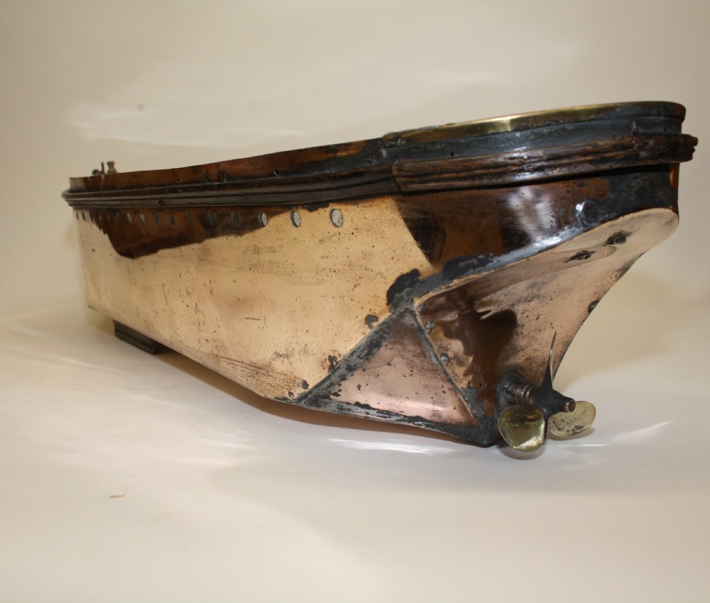 1890s Decorative Copper Boat View VI