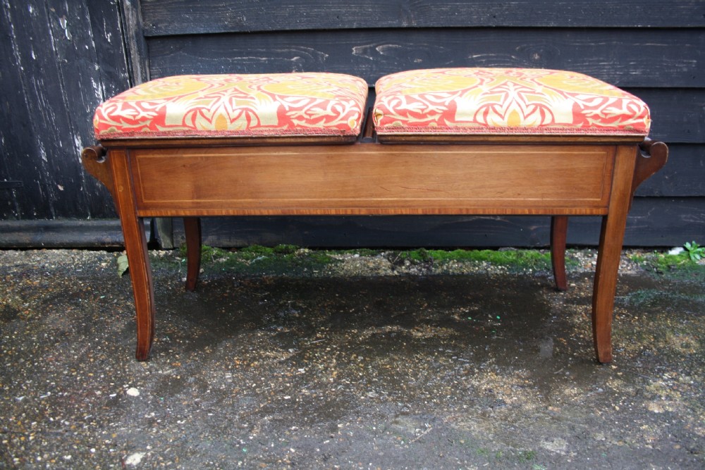 Mahogany Adjustable Duet Stool View VII