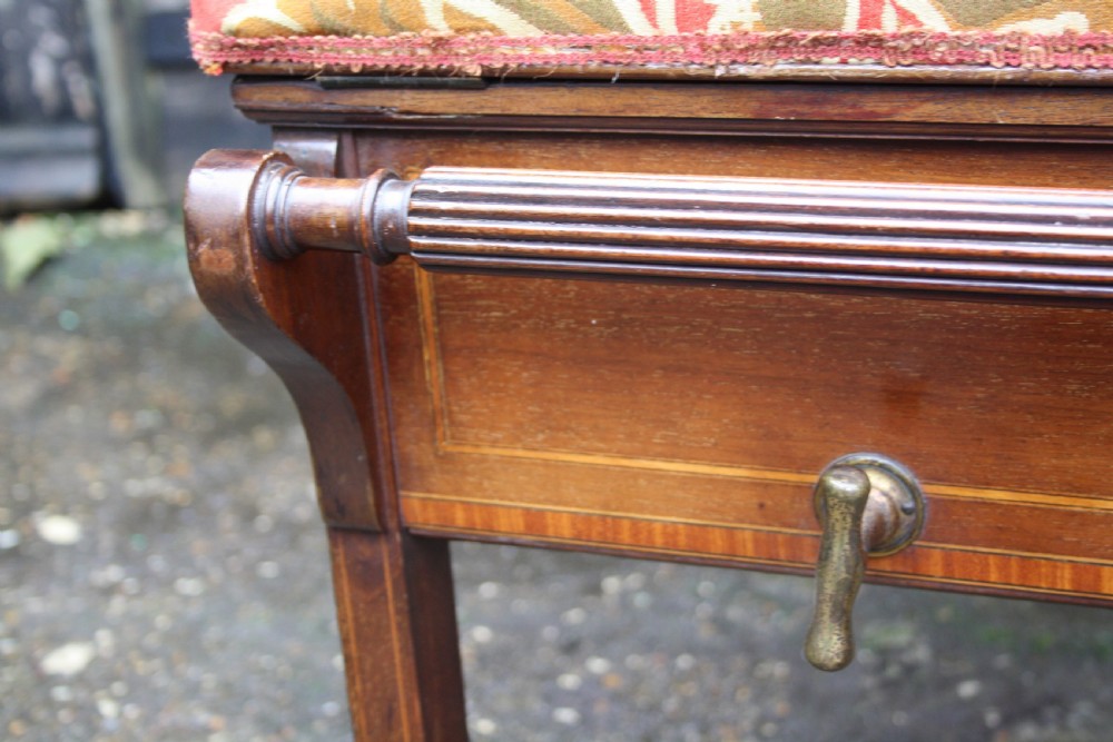 Mahogany Adjustable Duet Stool View IX