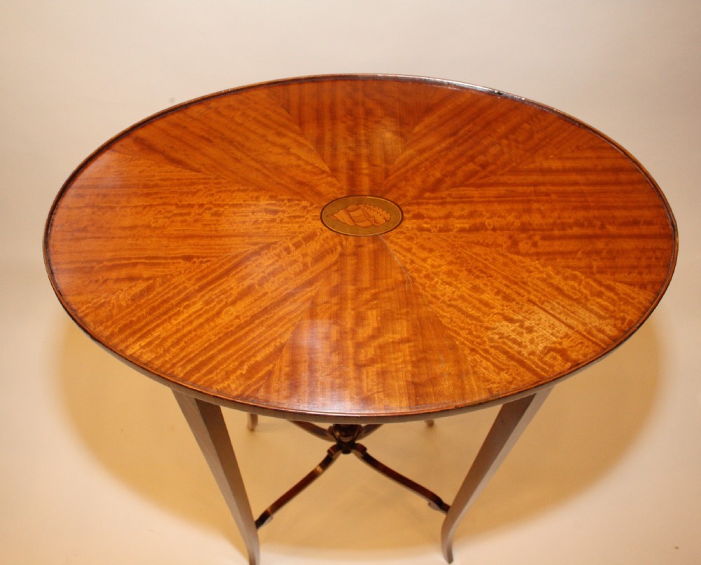 Satinwood Oval Occasional Table View II