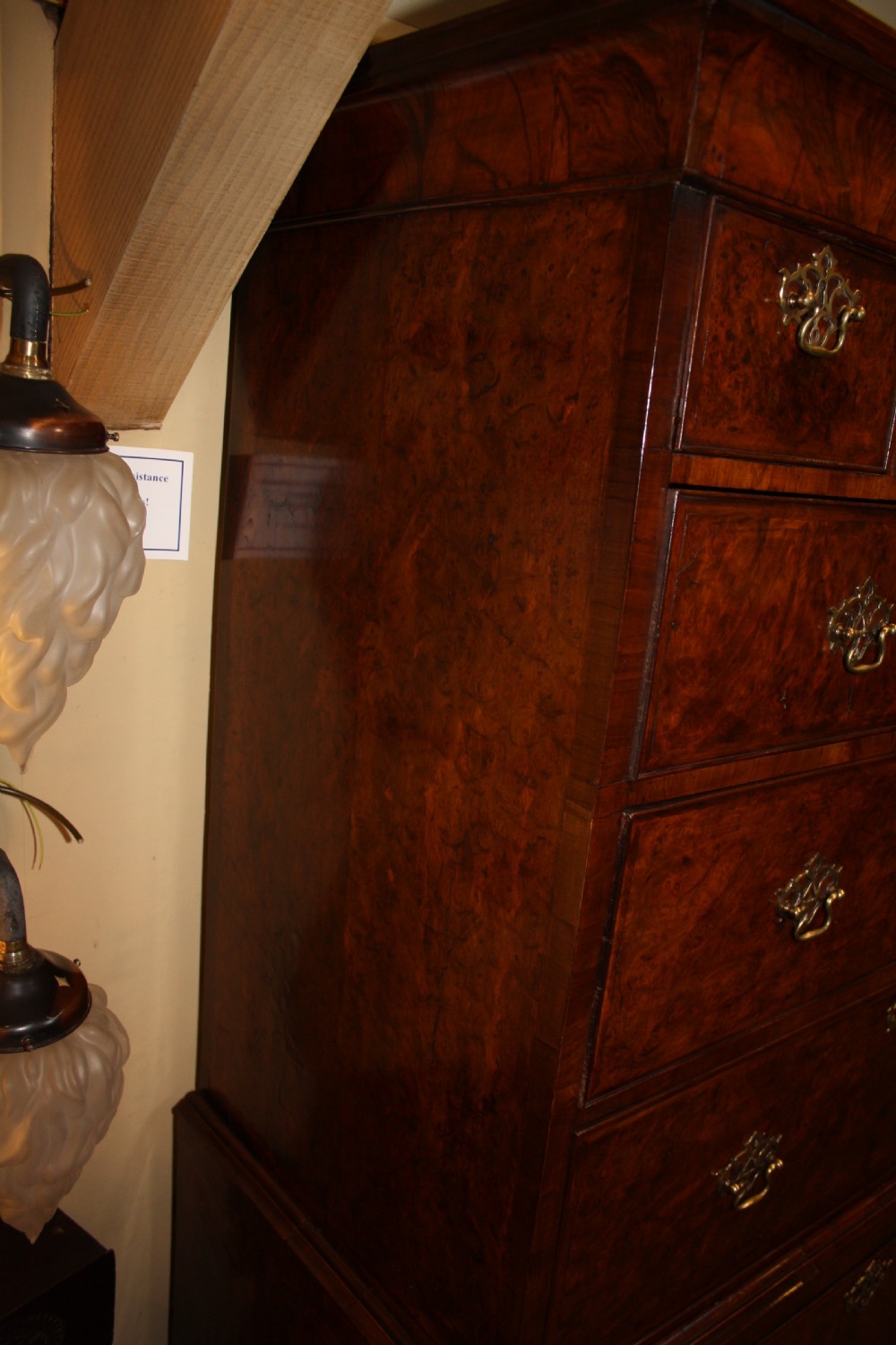Burr Walnut Chest On Chest View III