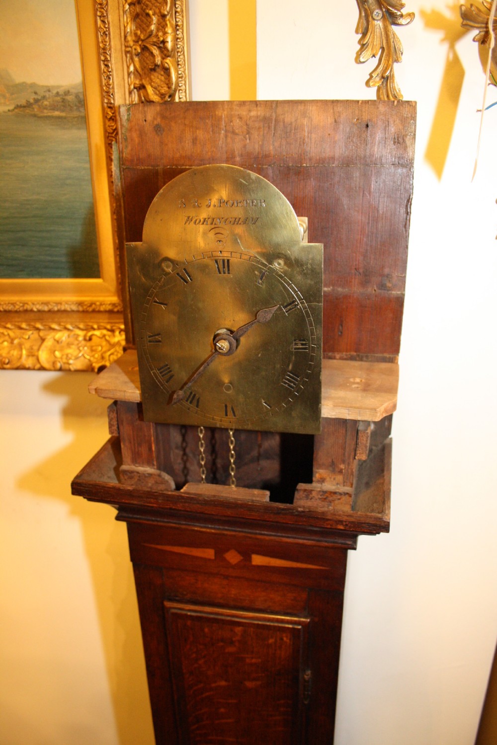Late 18th Century Grandmother clock in Oak View IV