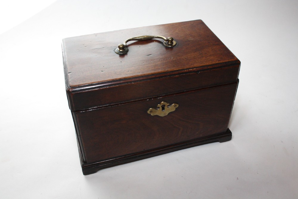 Early Georgian mahogany tea caddy