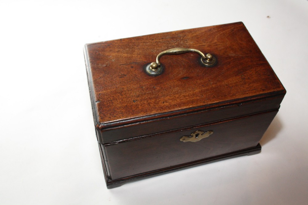 Early Georgian mahogany tea caddy View II