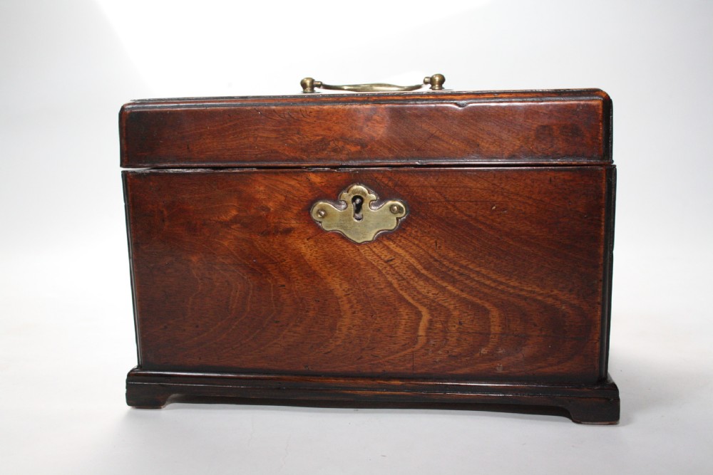 Early Georgian mahogany tea caddy View III