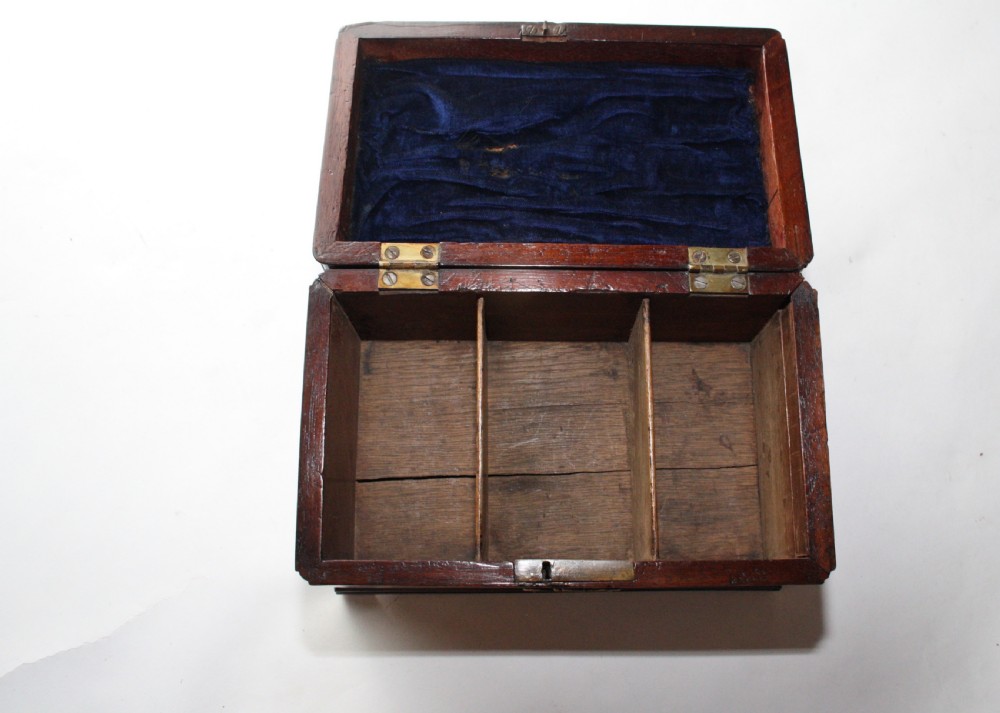 Early Georgian mahogany tea caddy View VII