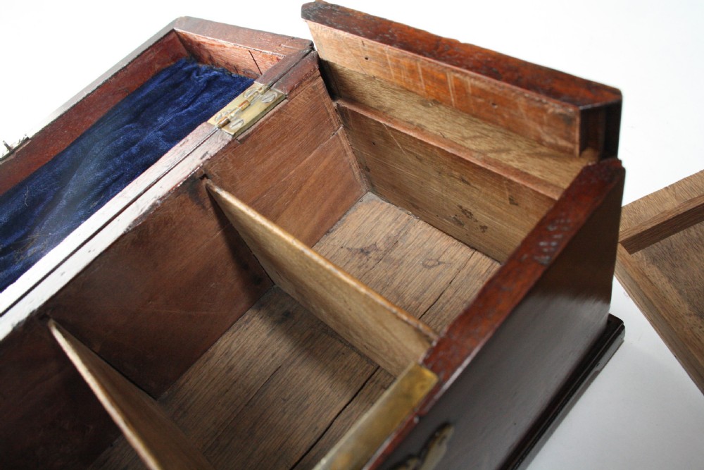 Early Georgian mahogany tea caddy View IX