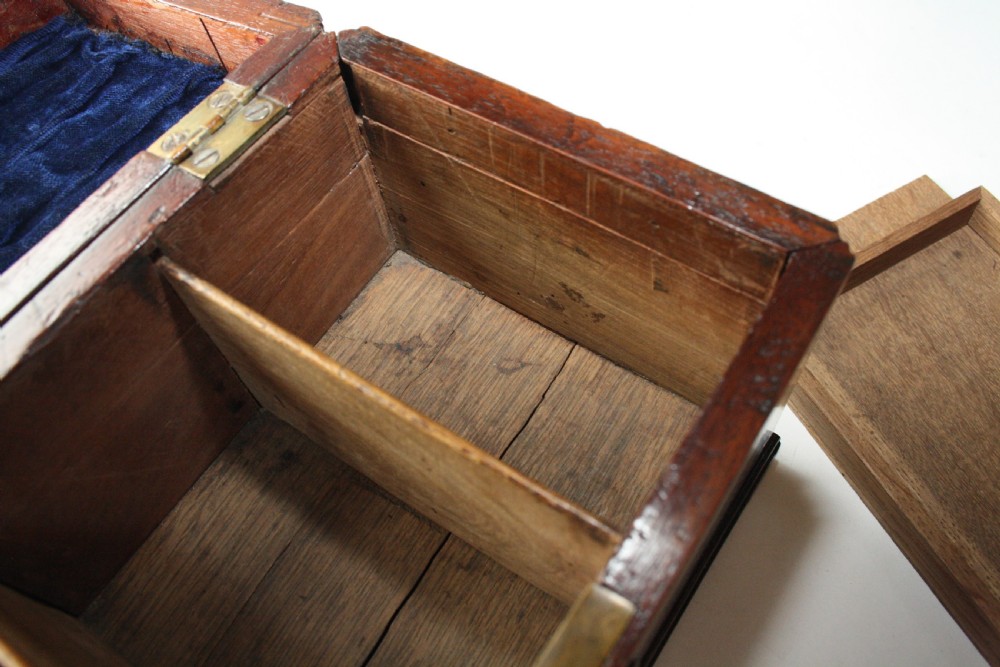 Early Georgian mahogany tea caddy View X