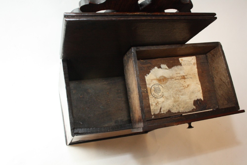 Early 19th century oak salt box View II