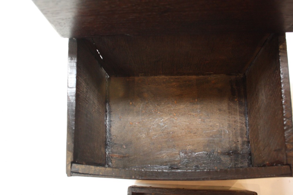 Early 19th century oak salt box View III