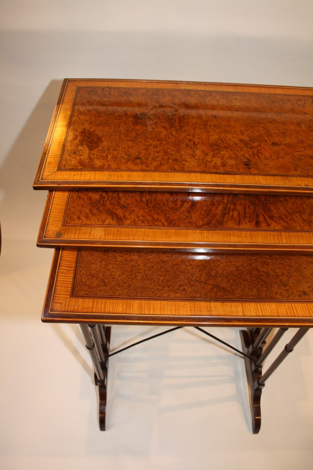 Regency nest of tables in burr walnut View V
