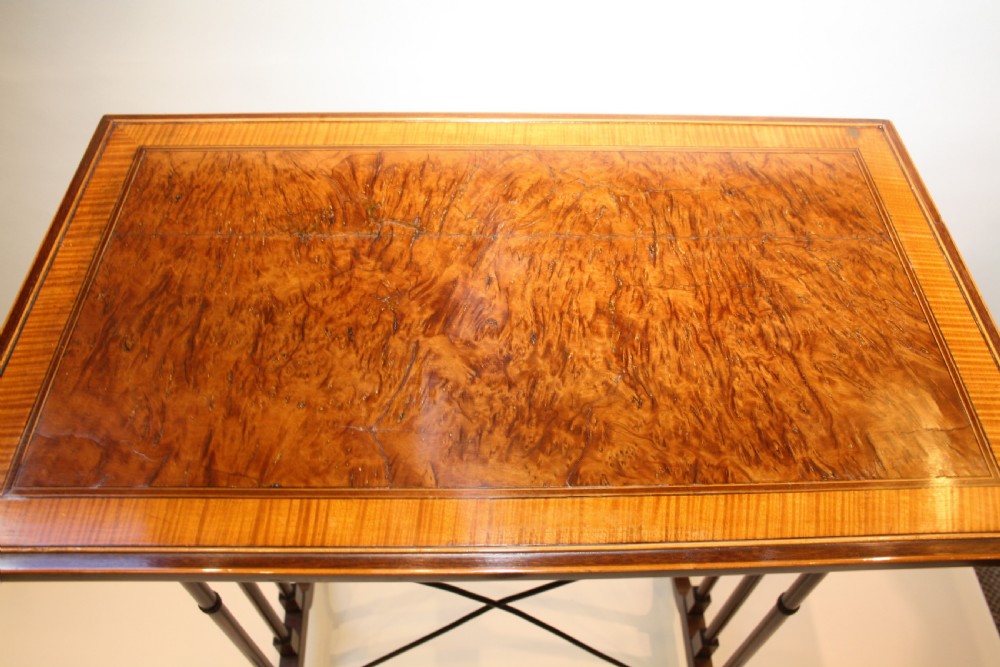 Regency nest of tables in burr walnut View XI