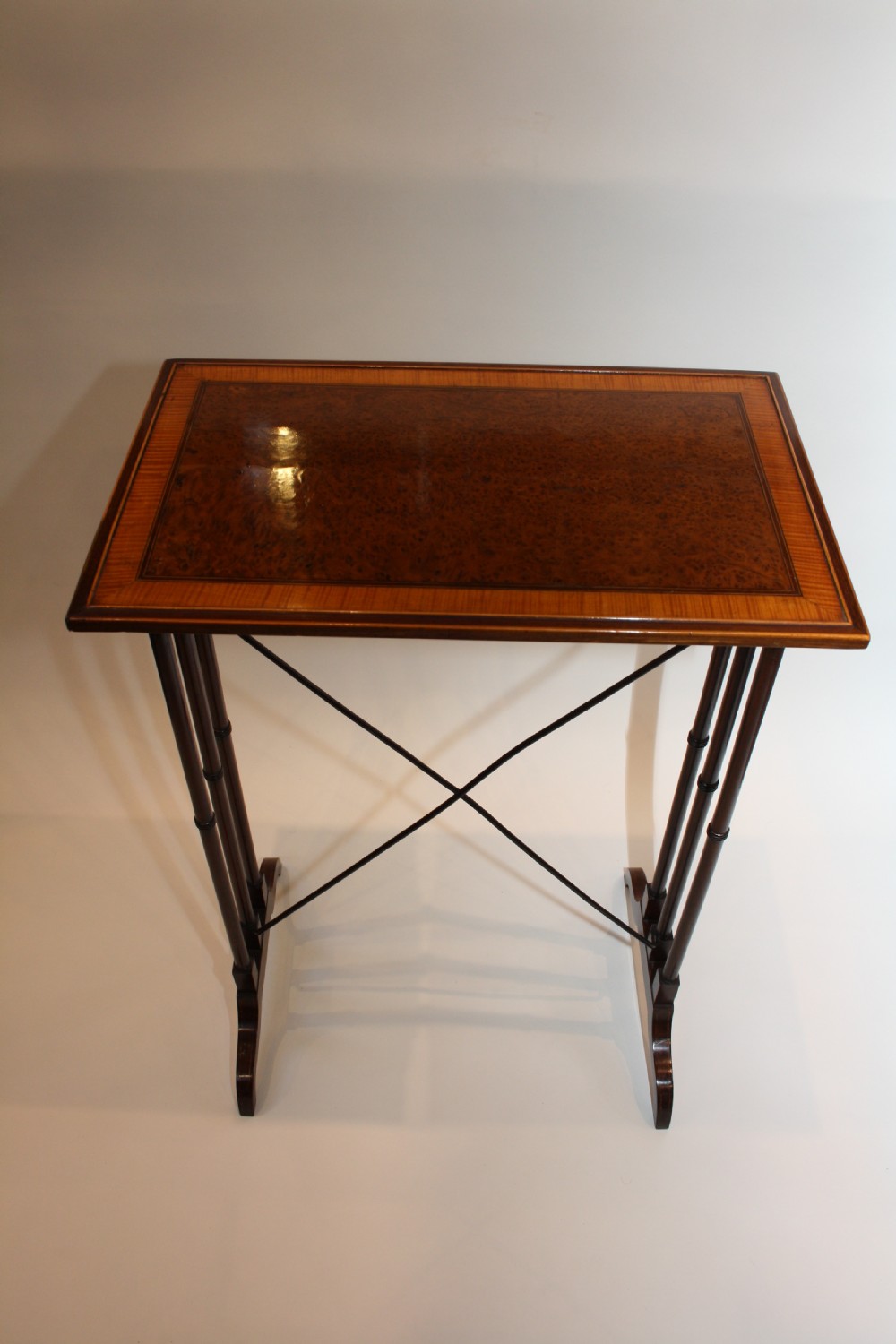 Regency nest of tables in burr walnut View XII