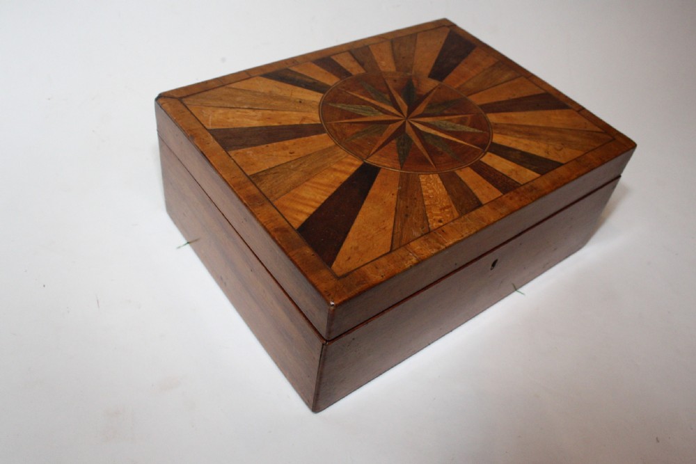 Mid 19th century satinwood jewellery box