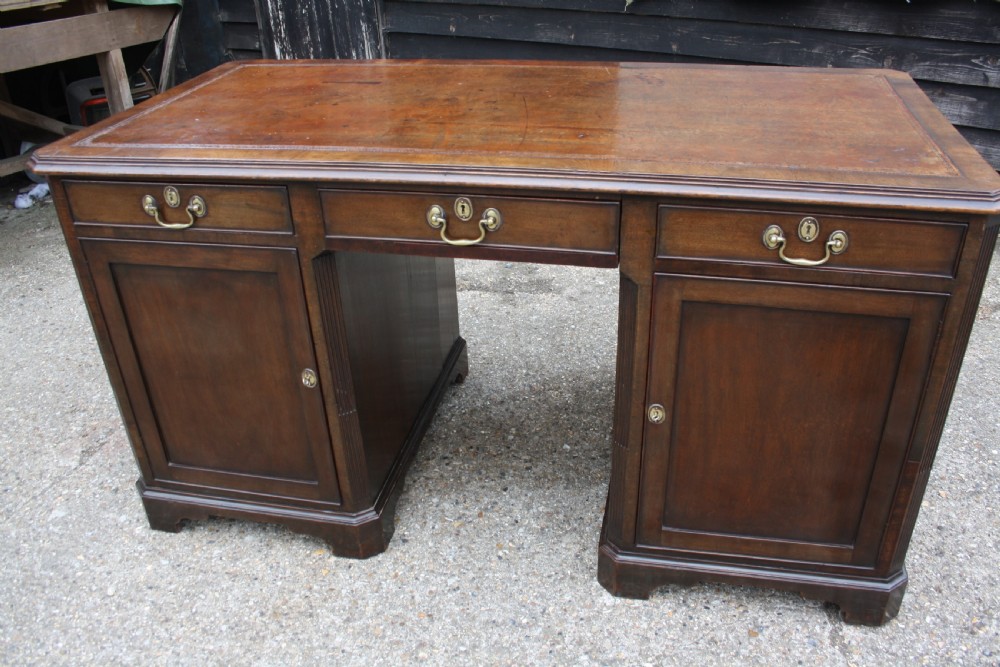 Late 19th-century 5' partners desk  View XII