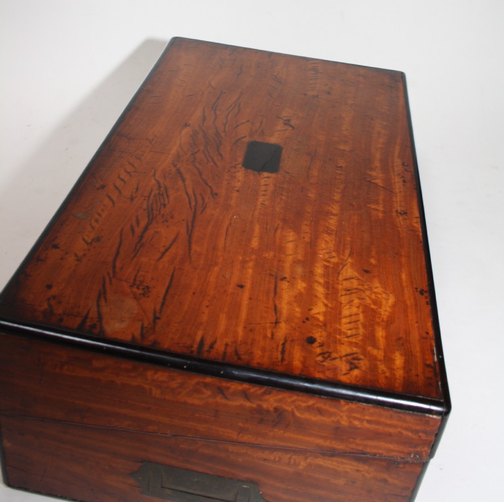 19th century satinwood writing slope View III