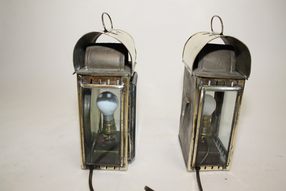 Pair of late 19th century porch lights View II
