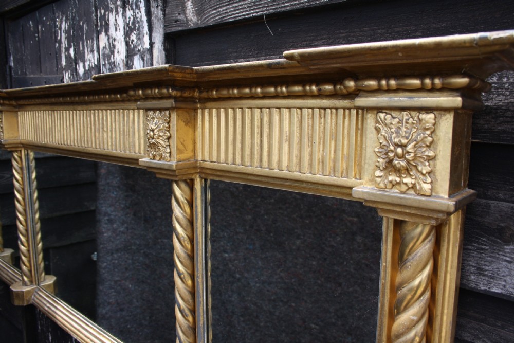 Regency three pane gilt mirror View IV