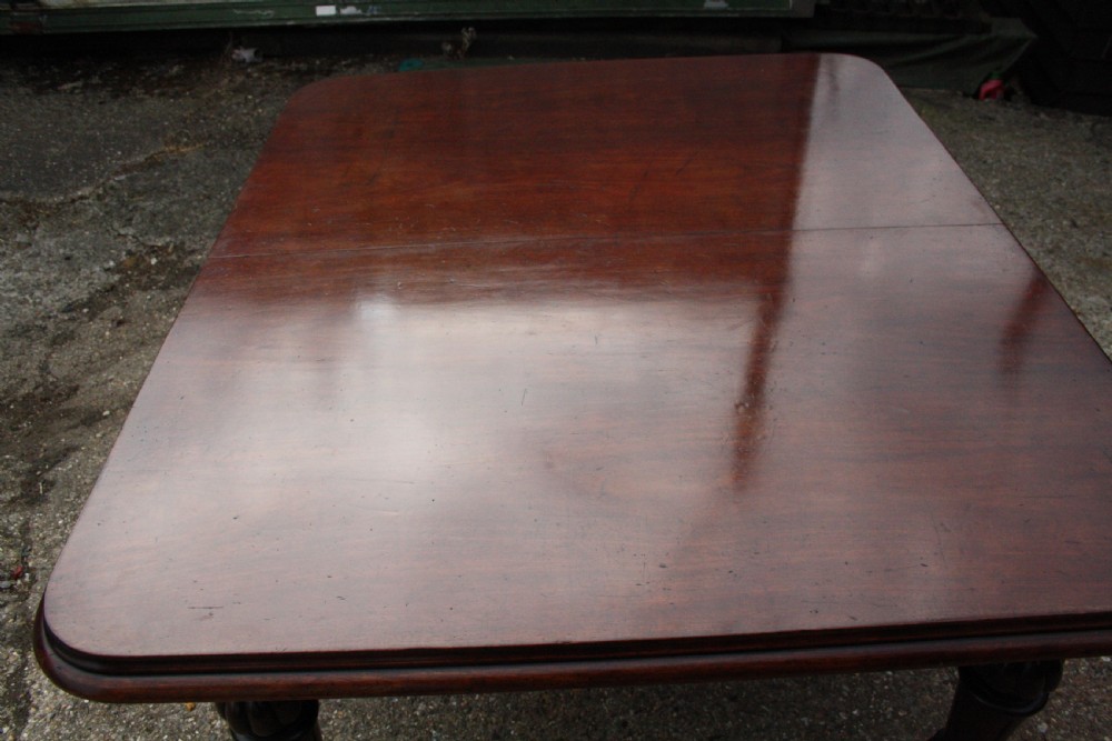 9 foot long William IV extending dining table View II