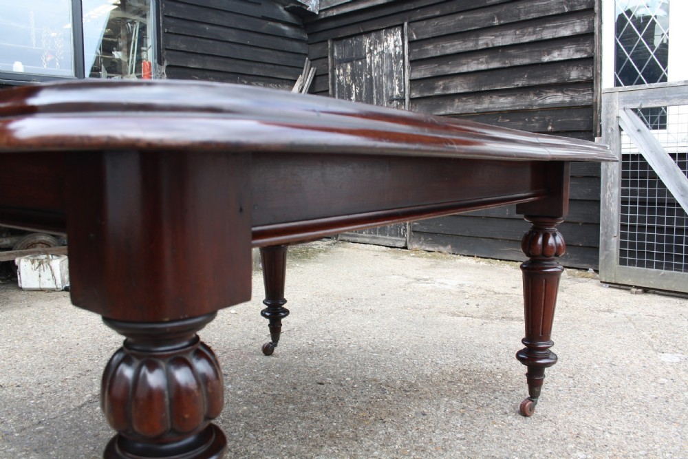 9 foot long William IV extending dining table View VIII