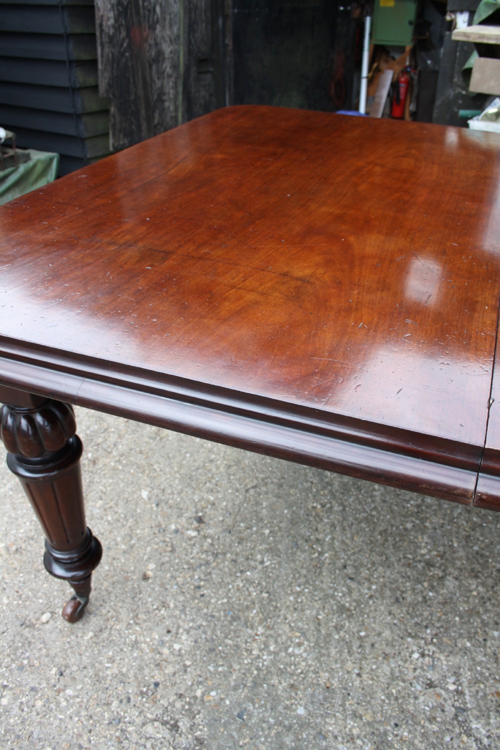 9 foot long William IV extending dining table View IX