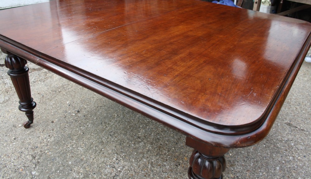 9 foot long William IV extending dining table View X