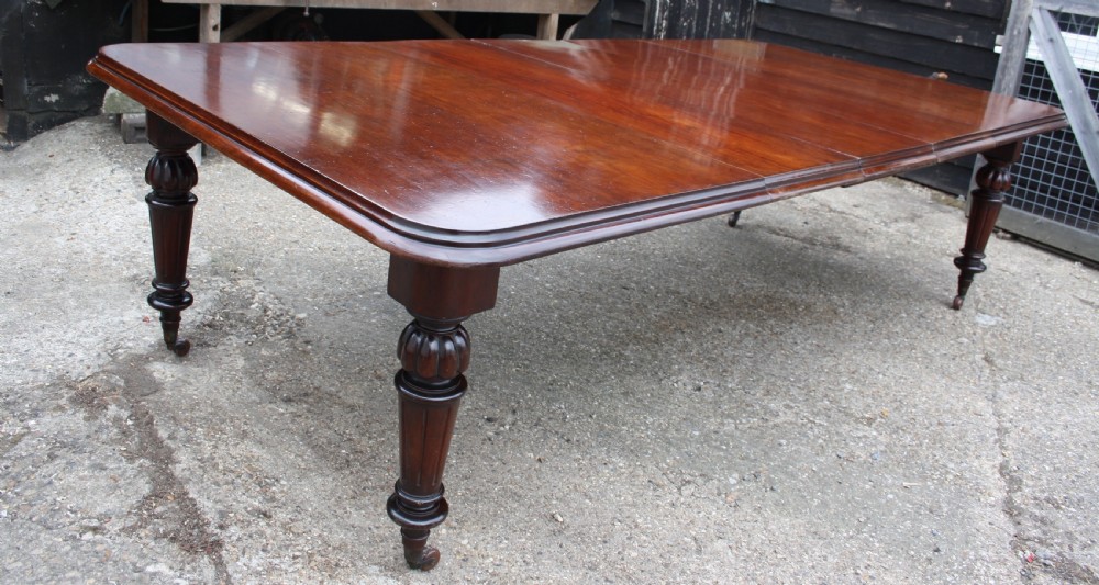 9 foot long William IV extending dining table View XI