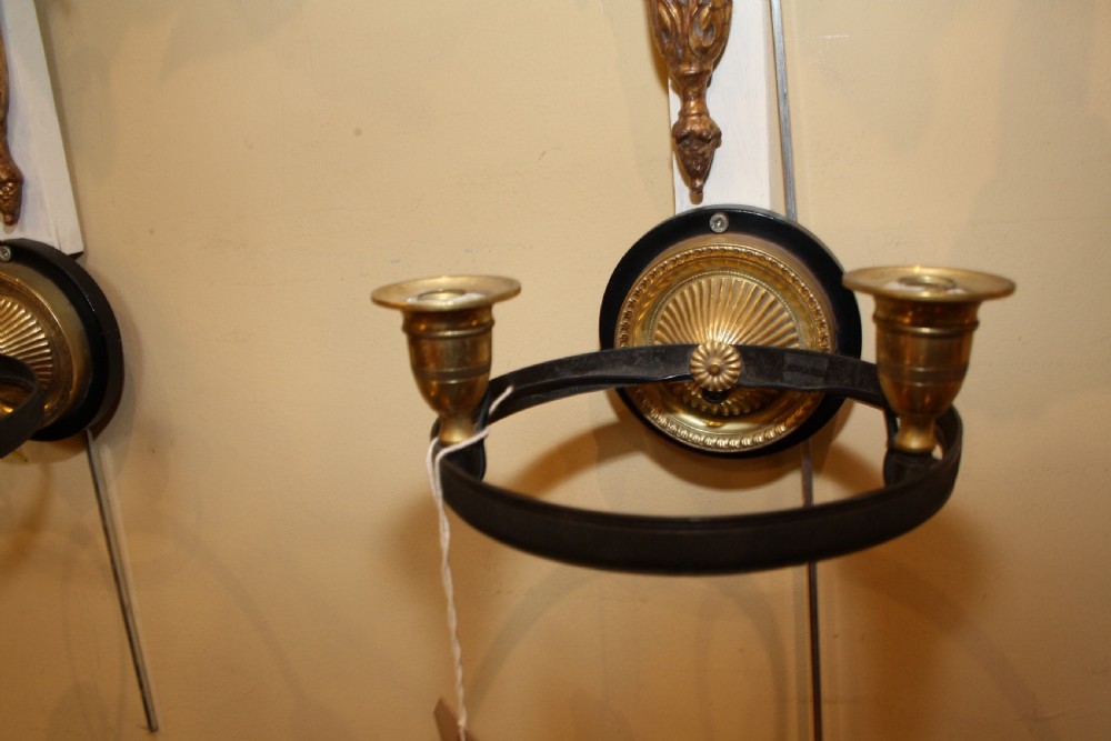 Pair of Regency candleholders converted to electric View II