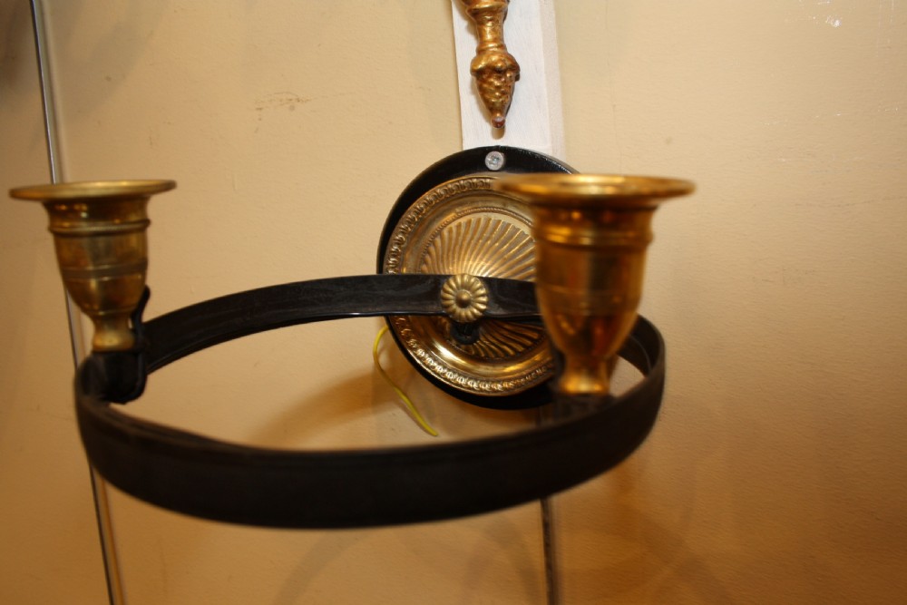 Pair of Regency candleholders converted to electric View III