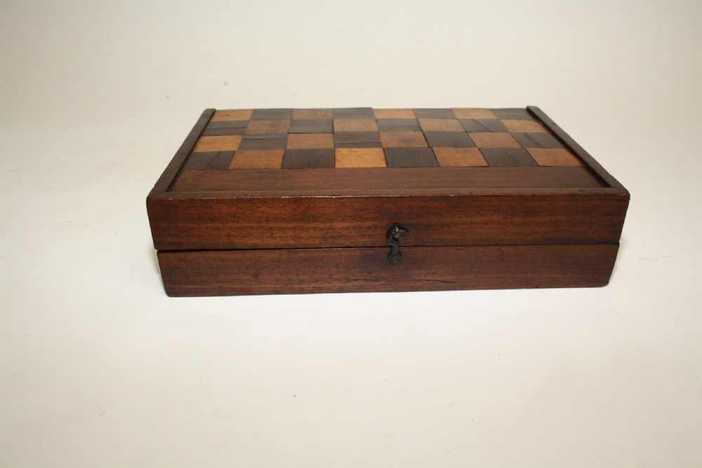 19th century chess and backgammon board View III