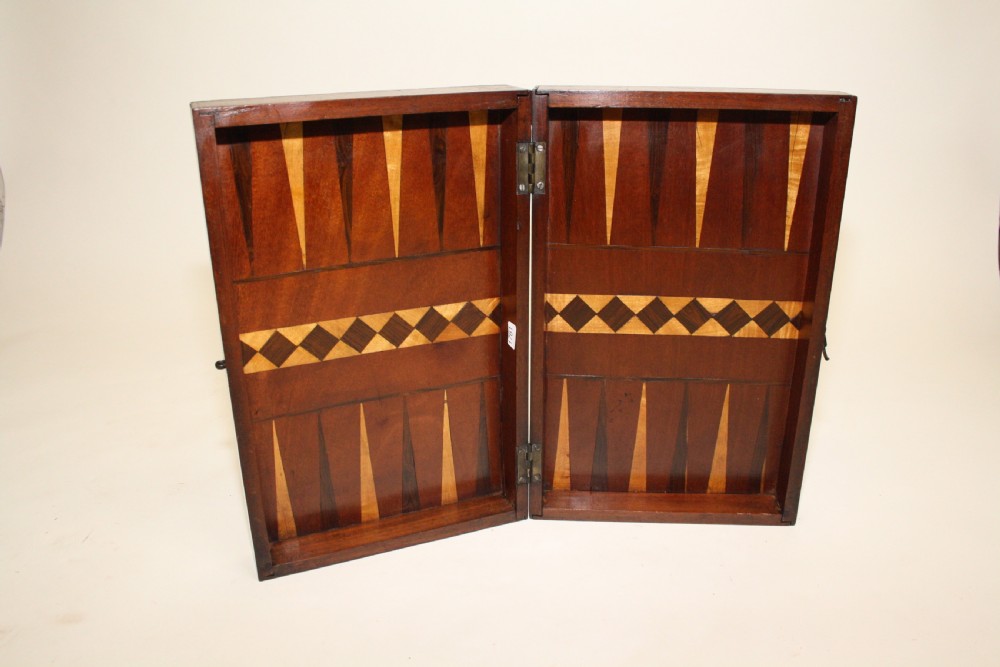 19th century chess and backgammon board View VI