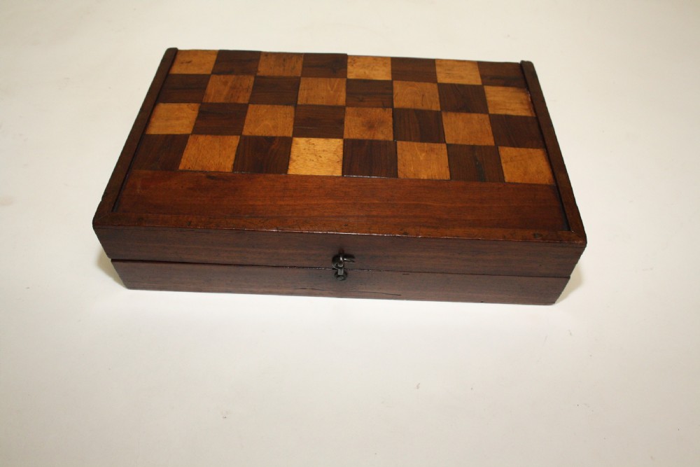 19th century chess and backgammon board View VII