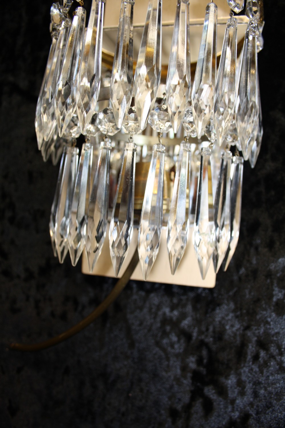 Pair of early 20th century glass wall lights View IV