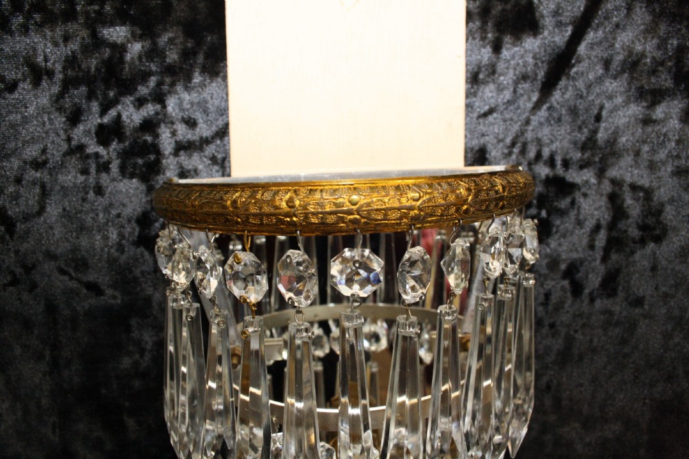 Pair of early 20th century glass wall lights View VI
