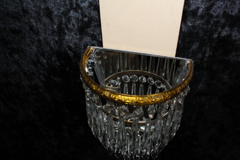 Pair of early 20th century glass wall lights View VIII