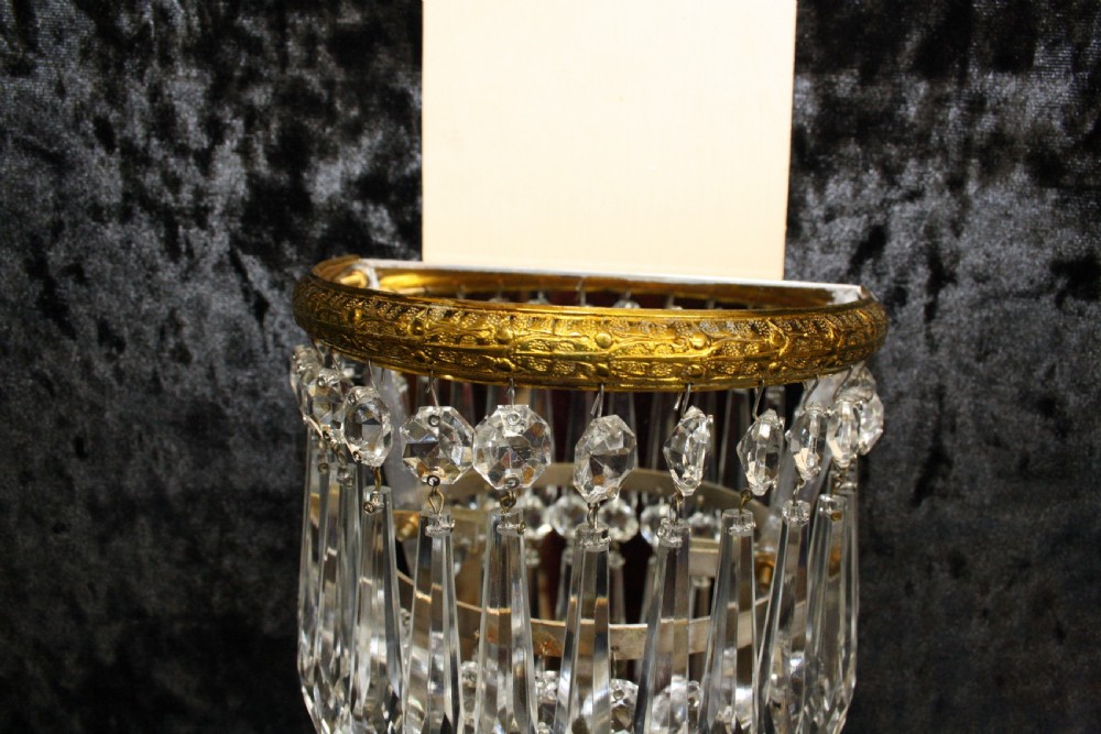 Pair of early 20th century glass wall lights View IX