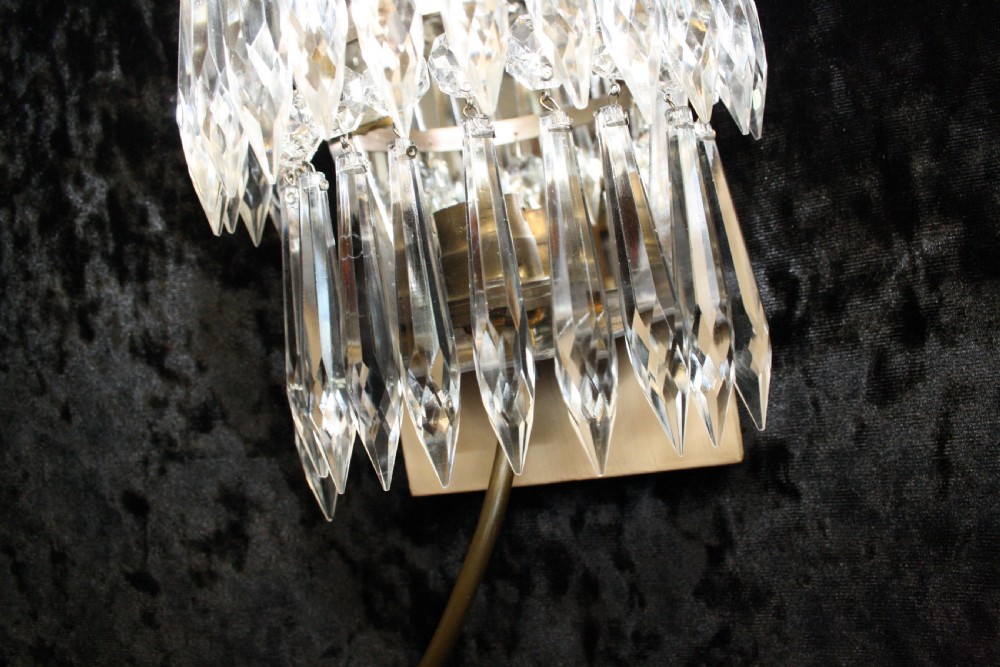 Pair of early 20th century glass wall lights View X