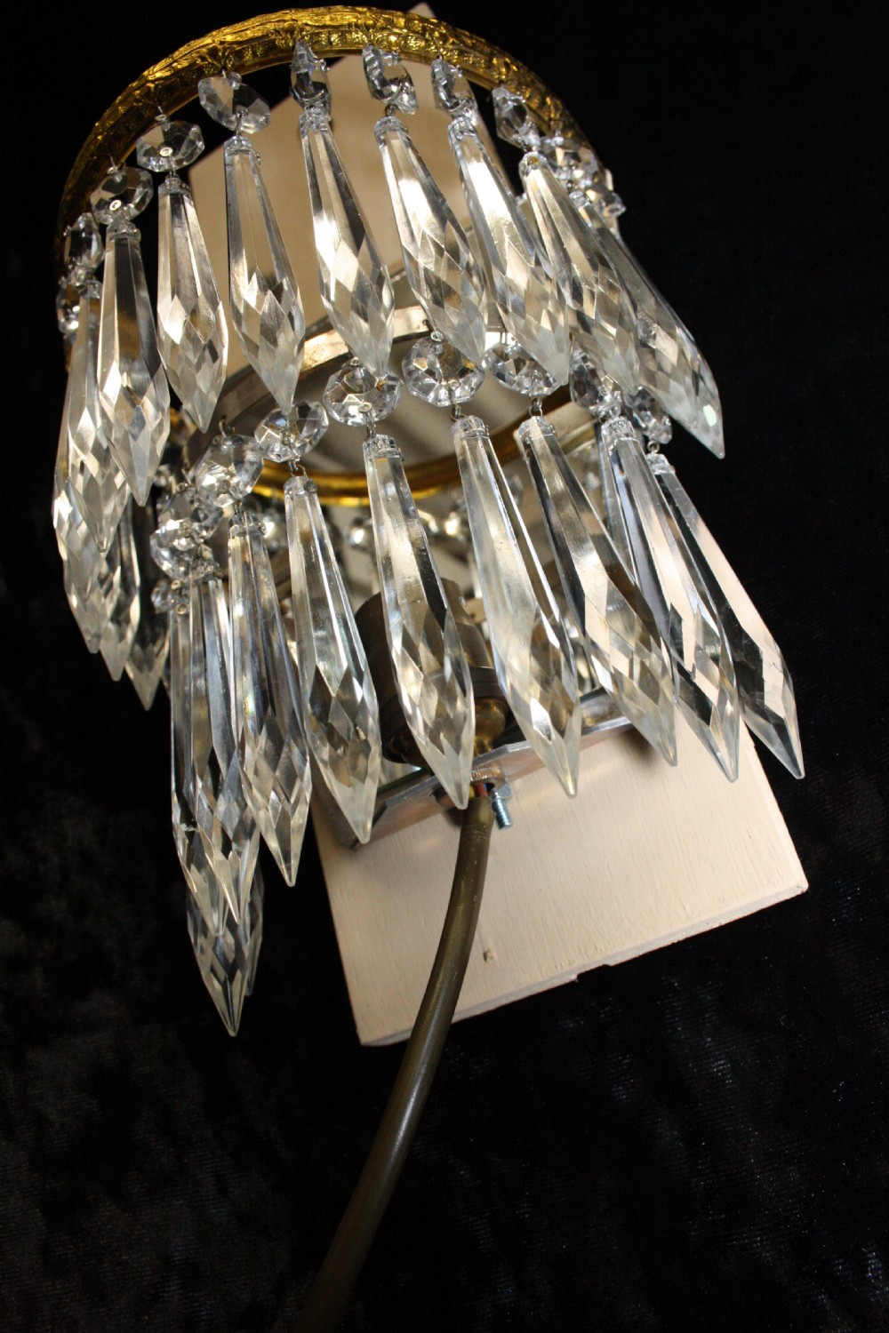 Pair of early 20th century glass wall lights View XII