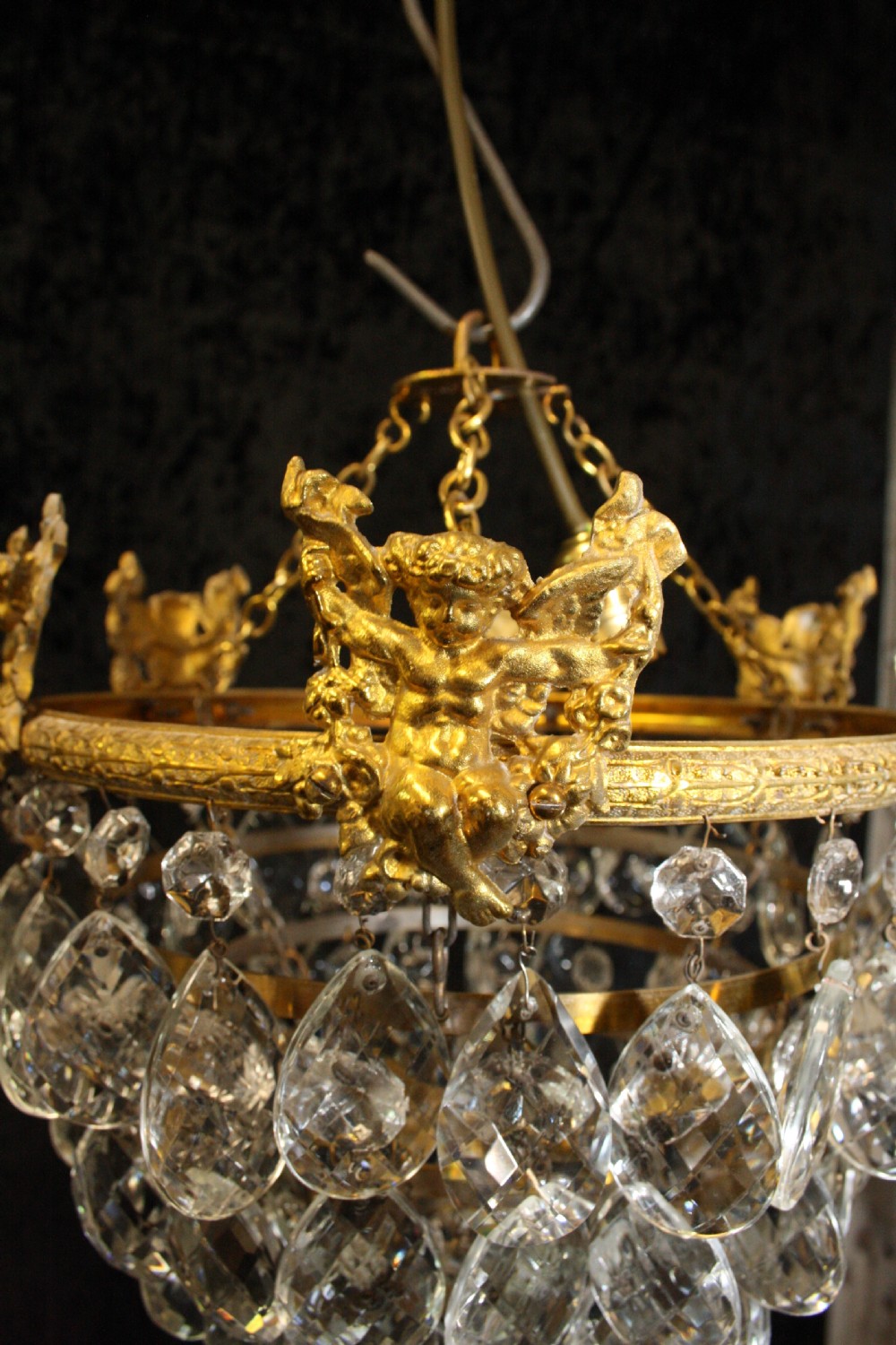 Early 20th century cut glass chandelier View III
