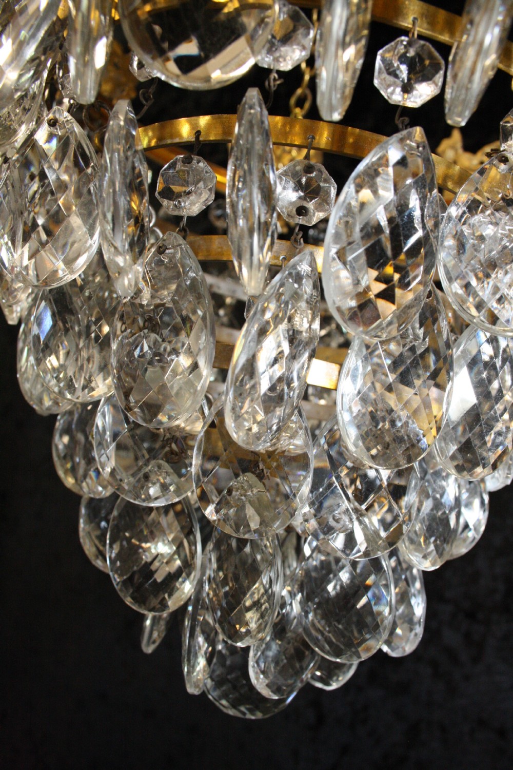 Early 20th century cut glass chandelier View VIII