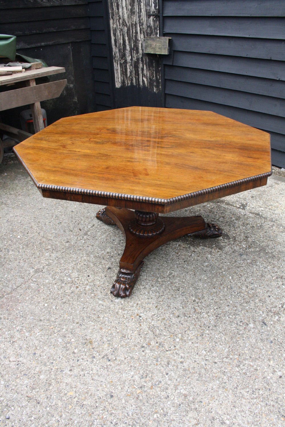 William IV eight seater Hexagonal shaped breakfast table in Rosewood