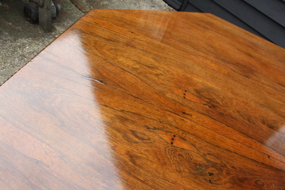 William IV eight seater Hexagonal shaped breakfast table in Rosewood View V